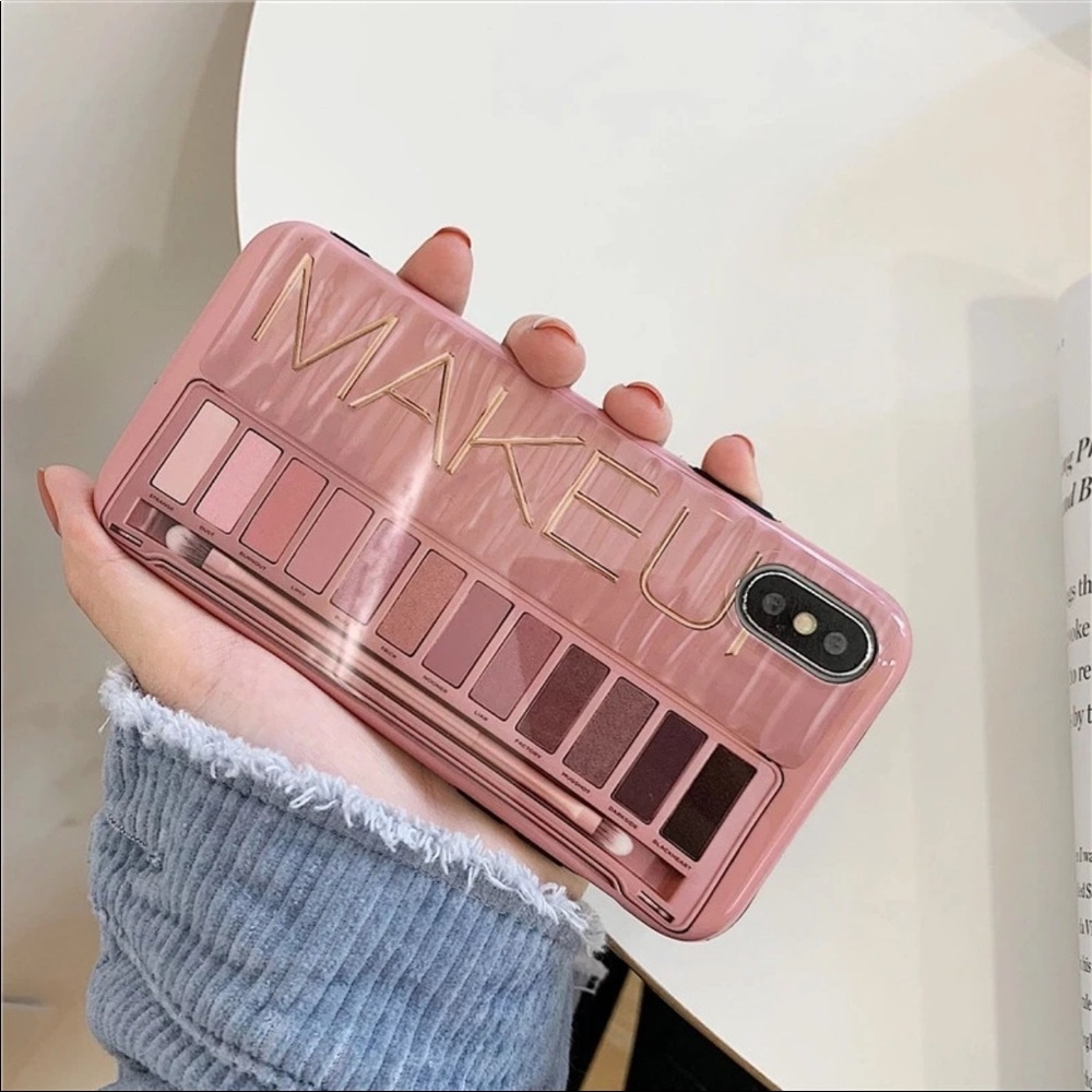 Pink IPhone XS MAX Soft material MAKEUP Phone Case